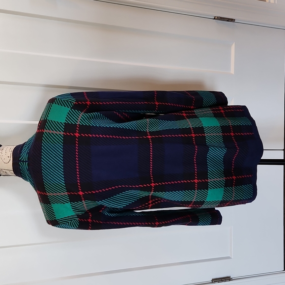 Lands End Plaid open Cardigan - Picture 3 of 4